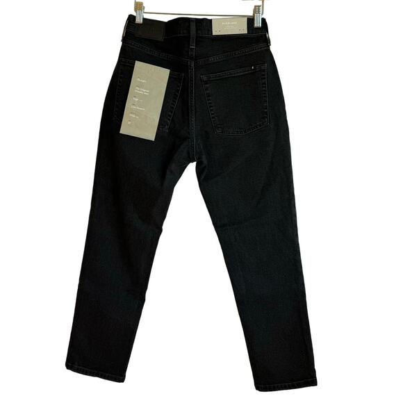 Everlane The Original Cheeky Jean Organic Cotton Straight Leg Sz 27 Black Denim - Picture 2 of 16